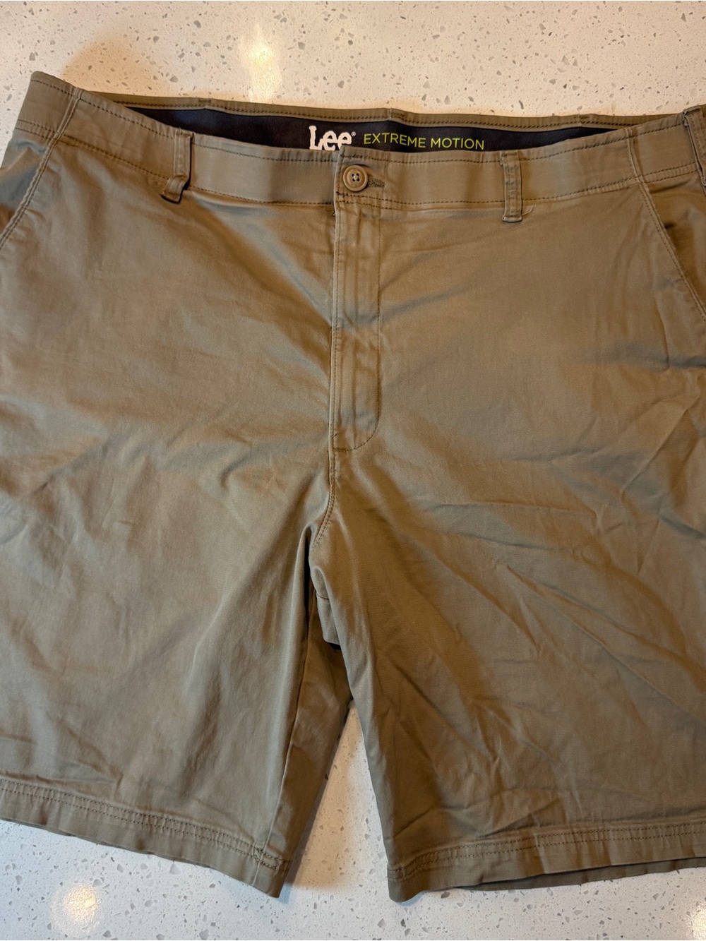 Lee Men's Original Khaki Flat-Front Extreme Motion
Shorts